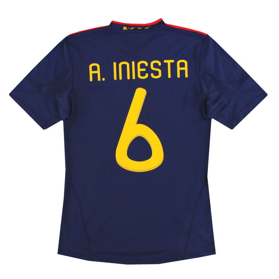 2010-11 España camiseta visitante adidas A.Iniesta #6 S