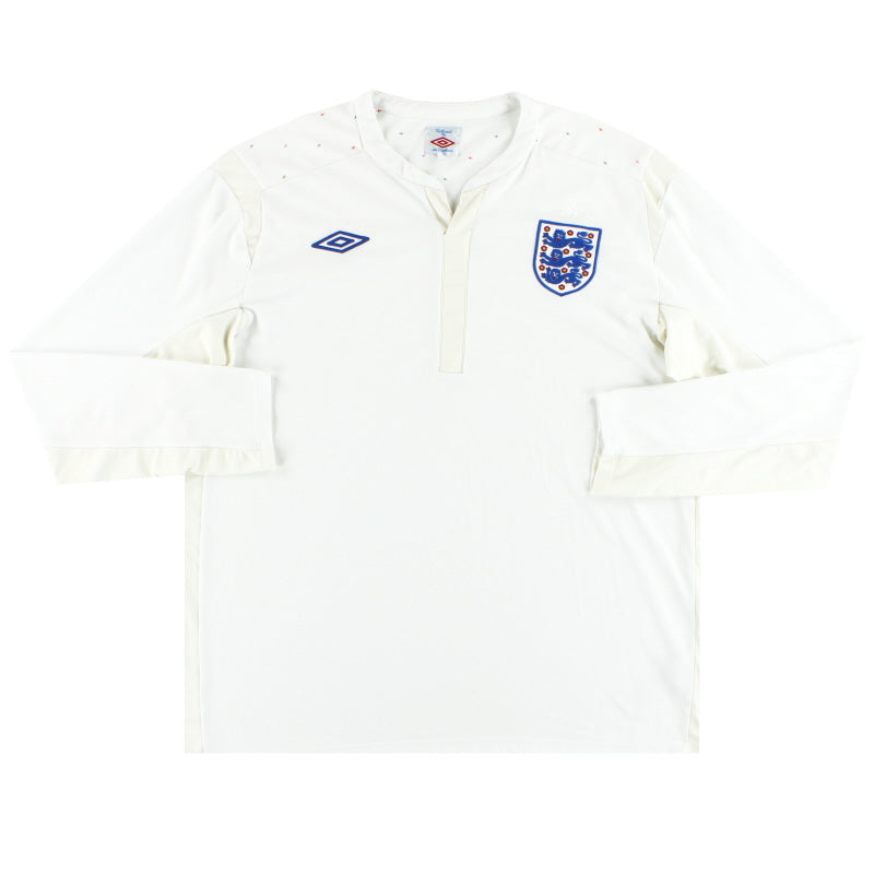 2010-12 Inglaterra Umbro Camiseta Local Manga Larga M