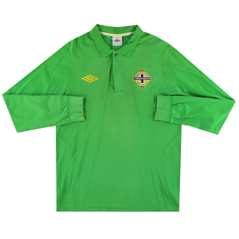2010-12 Irlanda del Norte Umbro Polo Manga Larga Talla L