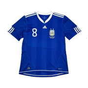 2010/11 Argentina Verón #8 (Grecia contra Argentina) Camiseta de visitante (L) Adidas
