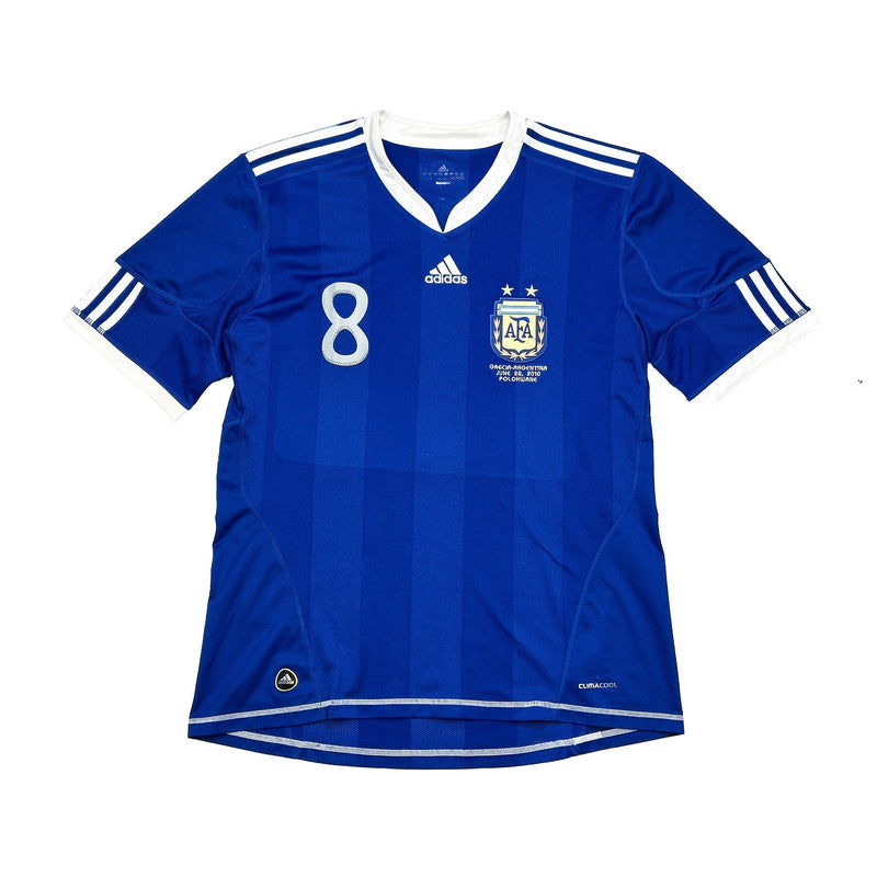 2010/11 Argentina Veron #8 (Greece V Argentina) Away Shirt (L) Adidas