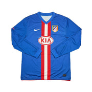 Camiseta de visitante de manga larga (L) del Atlético de Madrid Simao #11 *Player Issue* de Nike de la temporada 2010/11