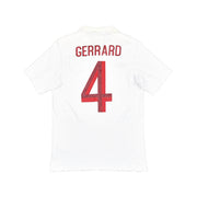Camiseta de la primera equipación de Inglaterra 2010/11 Gerrard #4 (Talla S) Umbro