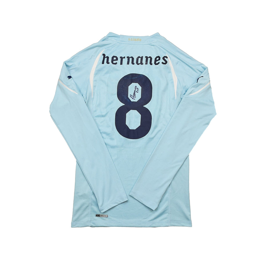 2010/11 Lazio Hernanes #8 *Issue Jugador + Firmada* Camiseta Local Manga Larga (M) Puma