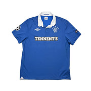 2010/11 Camiseta del Rangers Naismith #14 *Usada en partido vs Manchester United* C/L Local (L) Umbro