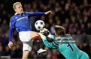 2010/11 Camiseta del Rangers Naismith #14 *Usada en partido vs Manchester United* C/L Local (L) Umbro