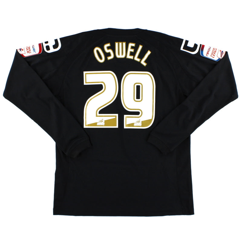 2011-12 Crewe Alexandra Carbrini Camiseta de visitante emitida para partido Oswell #29 Manga Larga L
