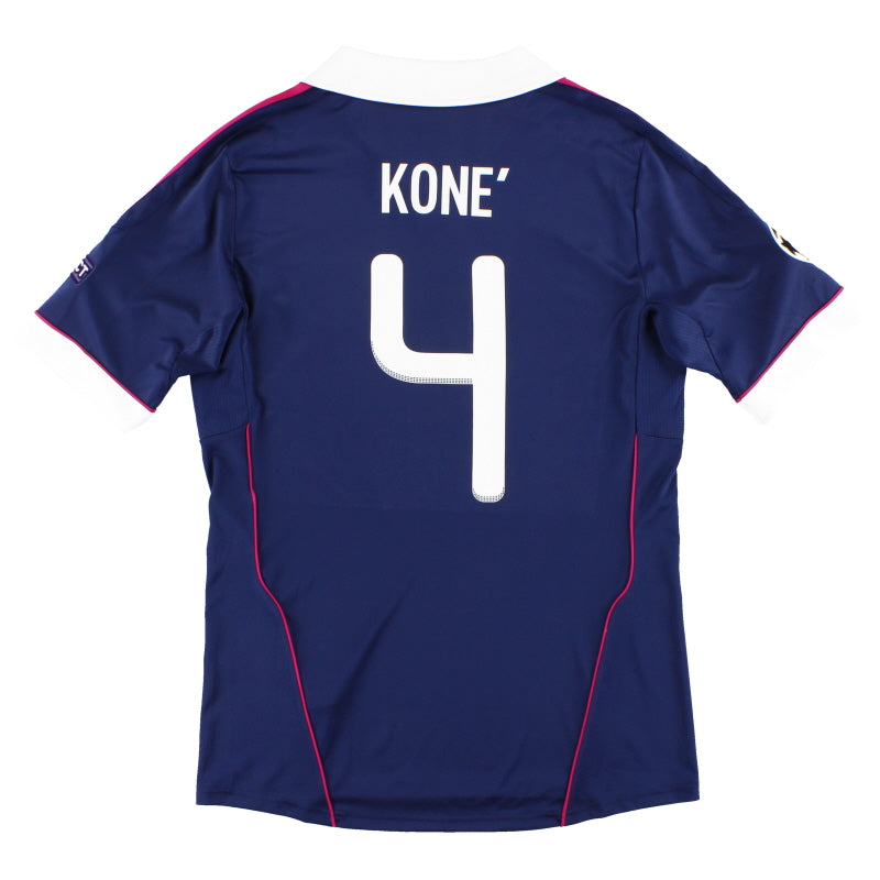 2011-12 Camiseta de visitante adidas CL del Lyon Kone #4 *Impecable* M