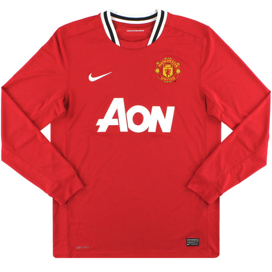 2011-12 Manchester United Nike Home Shirt L/S