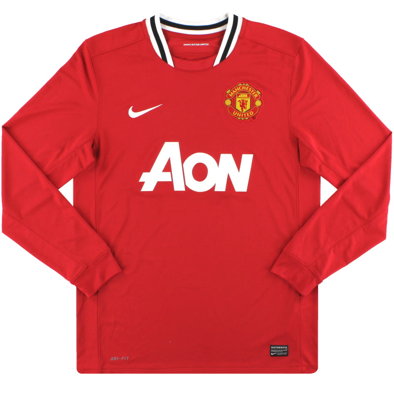 Camiseta Nike de local de manga larga del Manchester United 2011-12