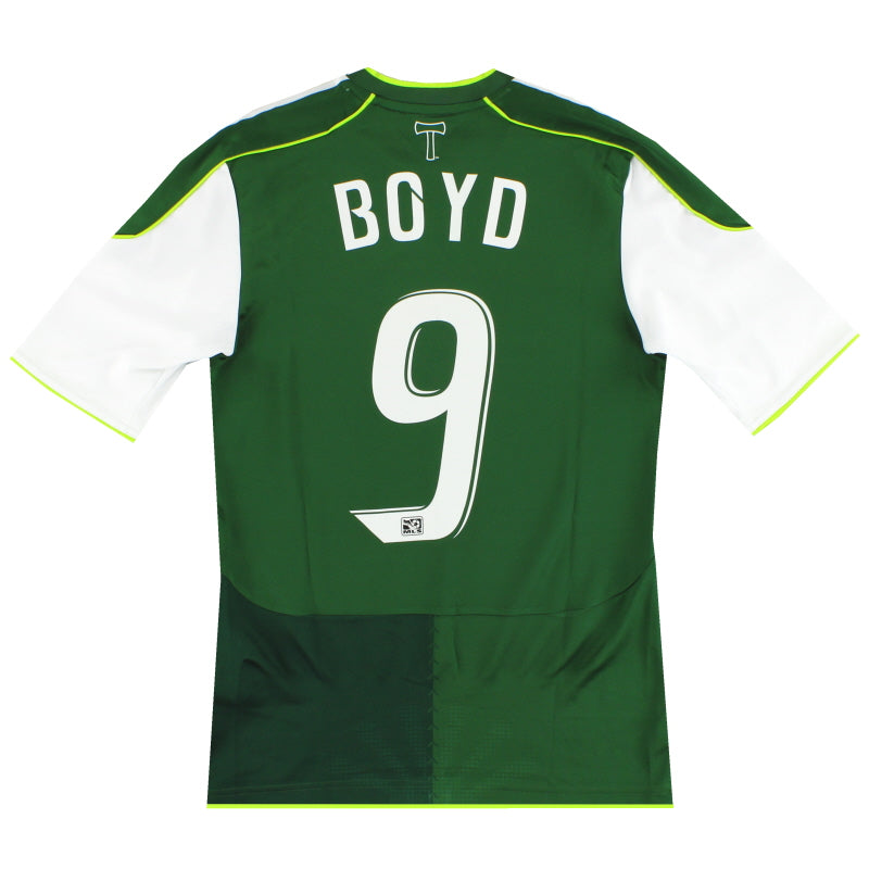 2011-12 Portland Timbers adidas Camiseta de jugador oficial local Boyd #9 T