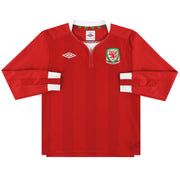 2011-12 Gales Umbro Camiseta Local Manga Larga Talla S.Niño