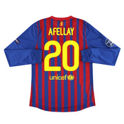2011-12 Barcelona Nike Camiseta de jugador CL local Afellay #20 Manga Larga Talla L