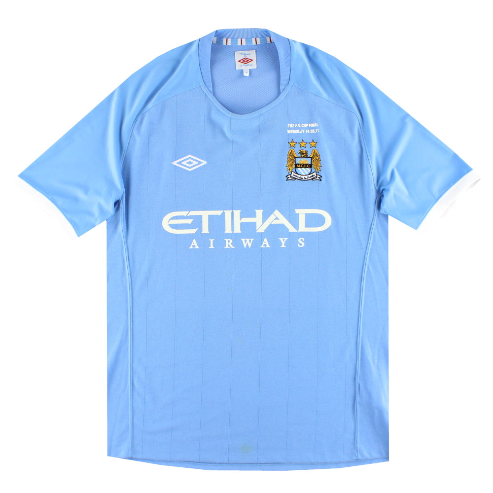 2010-11 Manchester City Umbro 'FA Cup' Home Shirt XL