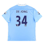 Camiseta Umbro del Manchester City Temporada 2011-12 Local De Jong #34 XL