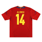 Camiseta adidas de la selección española 2011-12, local, Alonso #14 *Nueva* XL