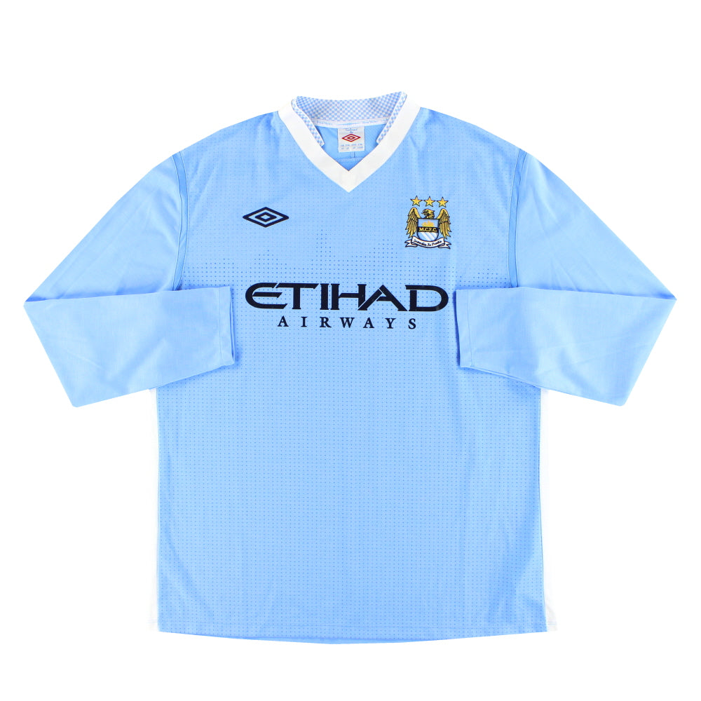 2011-12 Manchester City Umbro Home Shirt L/S XL