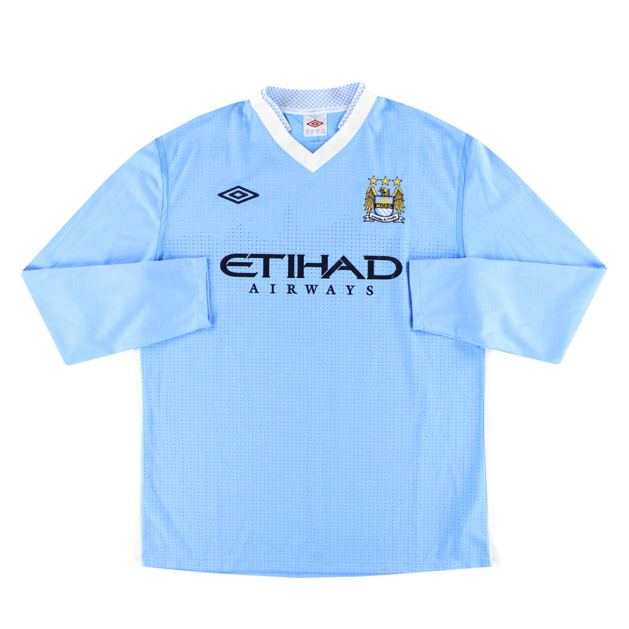 2011-12 Manchester City Umbro Home Shirt L/S XL - Classic Football Kit