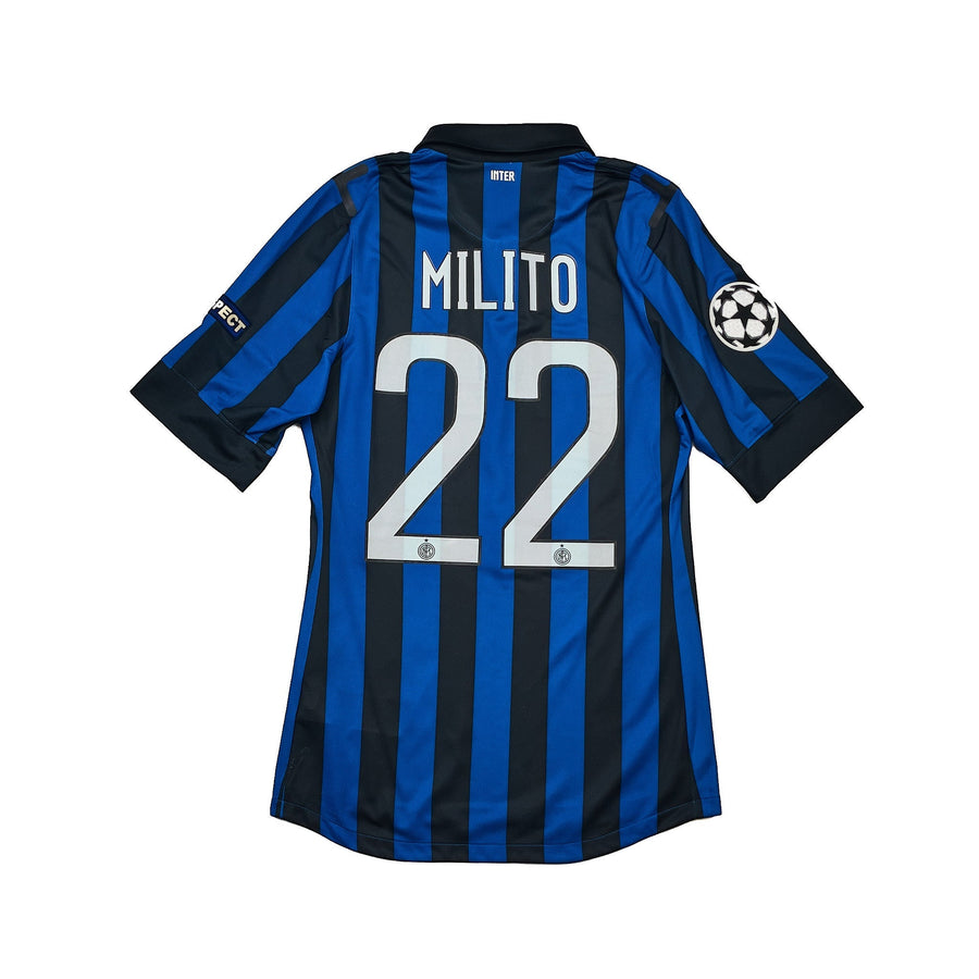 2011/12 Inter de Milán Milito #22 *Auténtica* camiseta local M/L (S) Nike