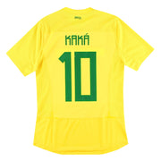 Camiseta de Local Nike de Jugador de Brasil 2011 Kaka #10 L