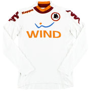 2012-13 Roma Kappa Camiseta de Jugador de Visitante Manga Larga *Impecable* XL