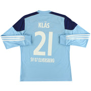 2012-13 SV Elversberg camiseta de portero adidas emitida para partido Klas #21 manga larga talla L