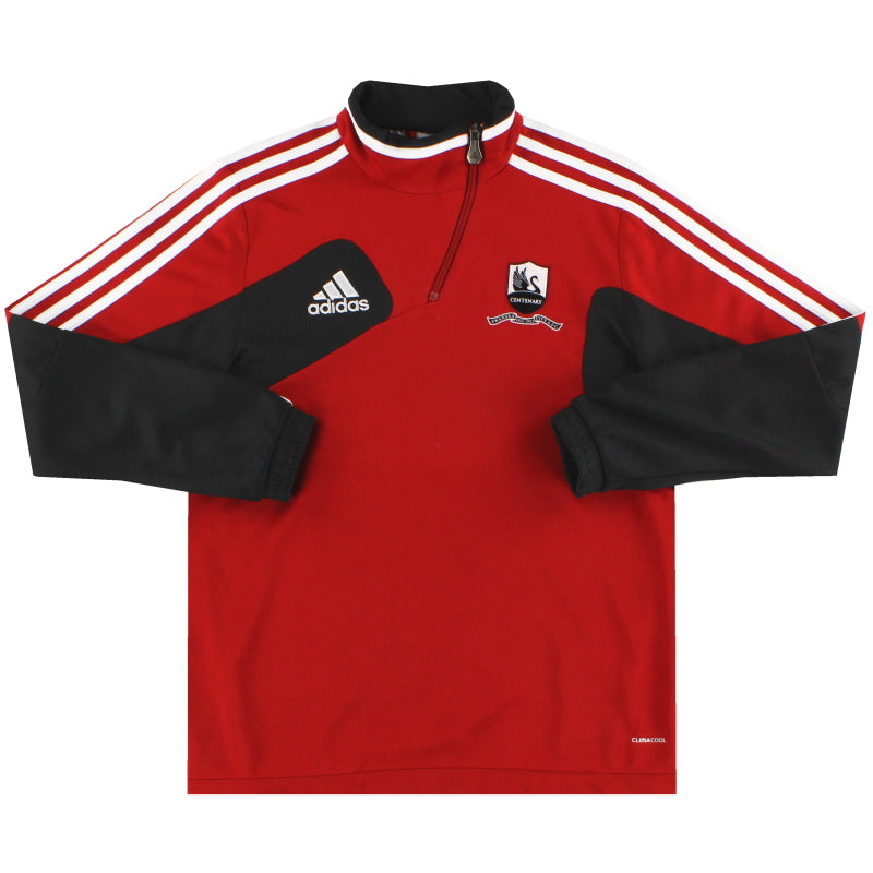 2012-13 Swansea adidas Centenario 1/4 cremallera Top de entrenamiento XL.Niños