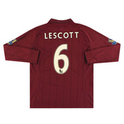 Camiseta Umbro de visitante Manchester City 2012-13 Lescott #6 Manga Larga *Impecable*