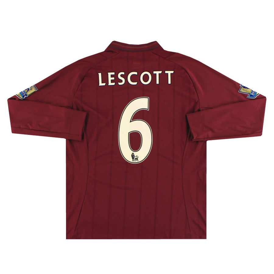 Camiseta Umbro de visitante Manchester City 2012-13 Lescott #6 Manga Larga *Impecable*