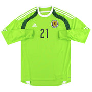 Camiseta de portero de jugador Adidas Formotion Escocia 2014-15 #21 *Como nueva* S