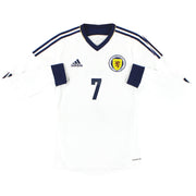 Camiseta de visitante de manga larga adidas Formotion de Escocia 2012-14, edición para jugador *Como nueva*