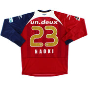 2012 Fagiano Okayama Camiseta de Local de Jugador Naoki #23 Manga Larga XL