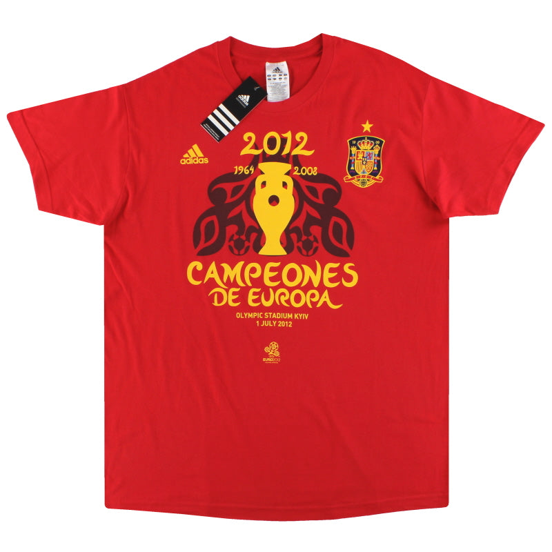 2012 España adidas Camiseta 'Campeones De Europa' *Nueva a estrenar en caja* Talla S