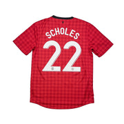 Camiseta de Local Manchester United Scholes #22 2012/13 (M) Nike