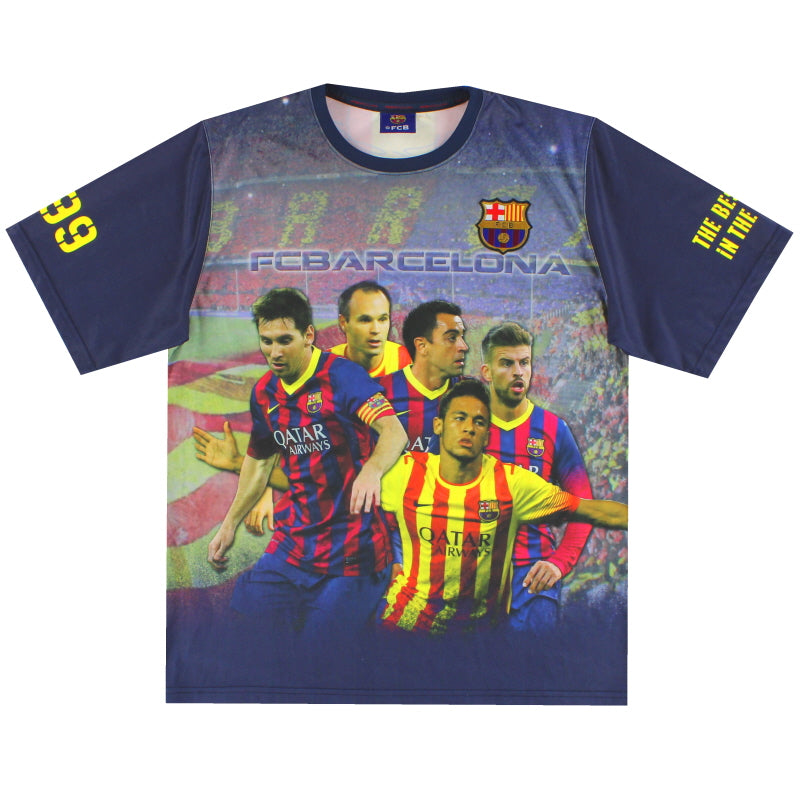 2013-14 Barcelona Graphic Tee L - Classic Football Kit