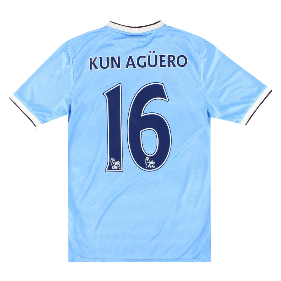 2013-14 Manchester City Nike camiseta local Kun Aguero #16 Talla S