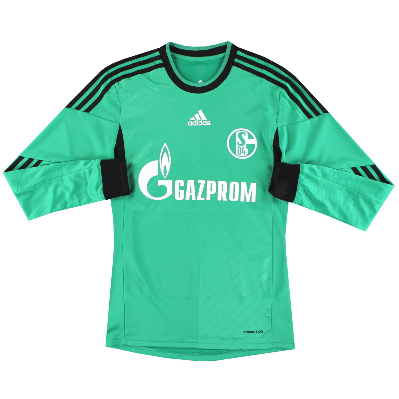 Camiseta de jugador adidas Schalke 2013-15, tercer uniforme, manga larga *Impecable* Talla S