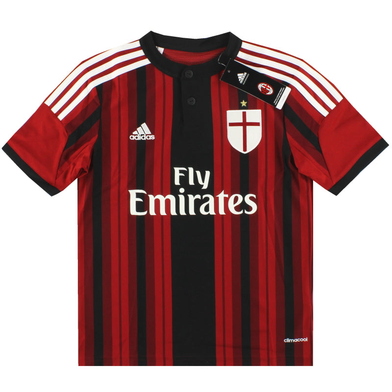 Camiseta de local del AC Milan adidas 2014-15 *NUEVA EN CAJA* Talla XS.Niños