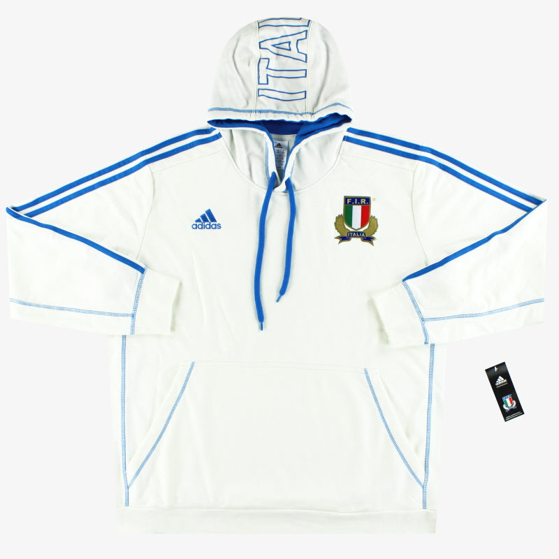 Sudadera con capucha de rugby adidas Italia 2014-15 *Nueva en caja* XS