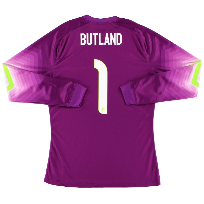 Camiseta de portero de jugador de Inglaterra 2014-15 Butland #1 L