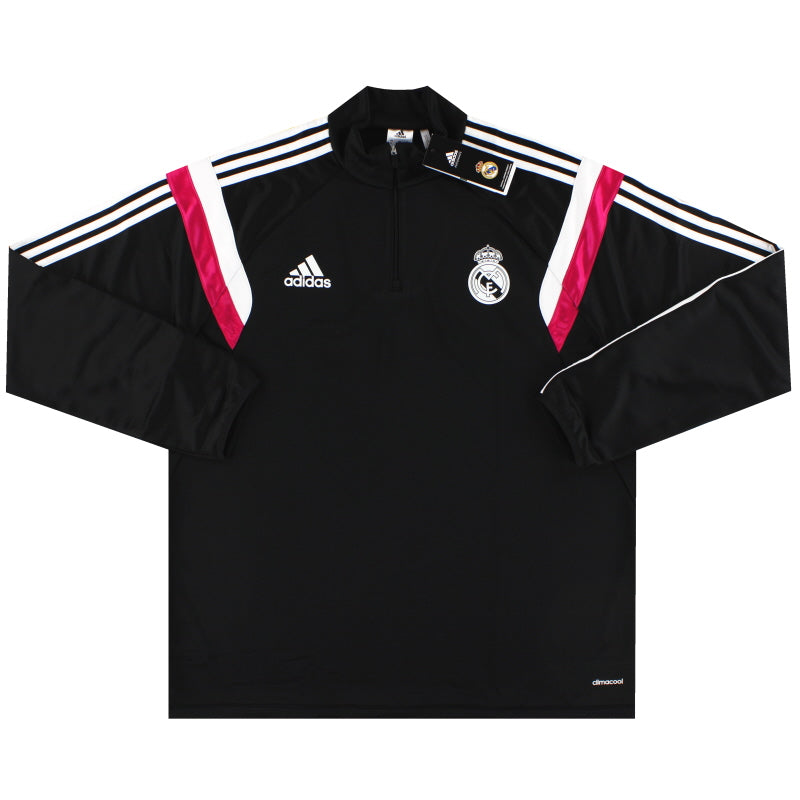 Sudadera de entrenamiento Real Madrid adidas 1/2 cremallera 2014-15 *con etiquetas* XL