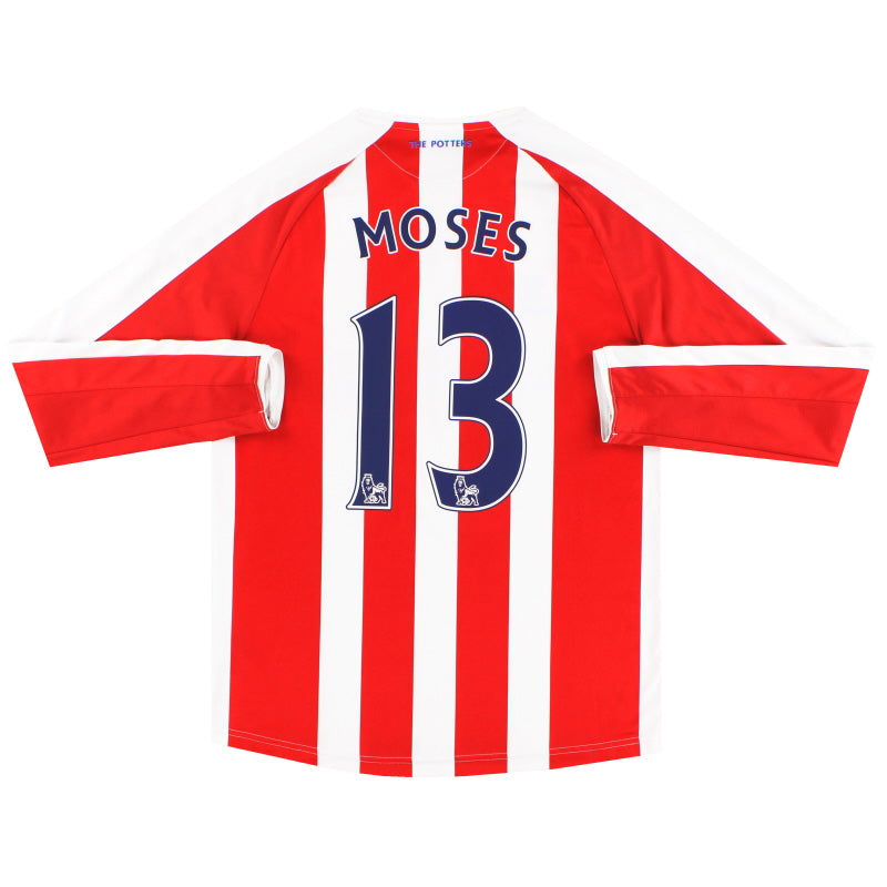 Camiseta Local Manga Larga Warrior del Stoke City 2014-15 Moses #13 Talla S