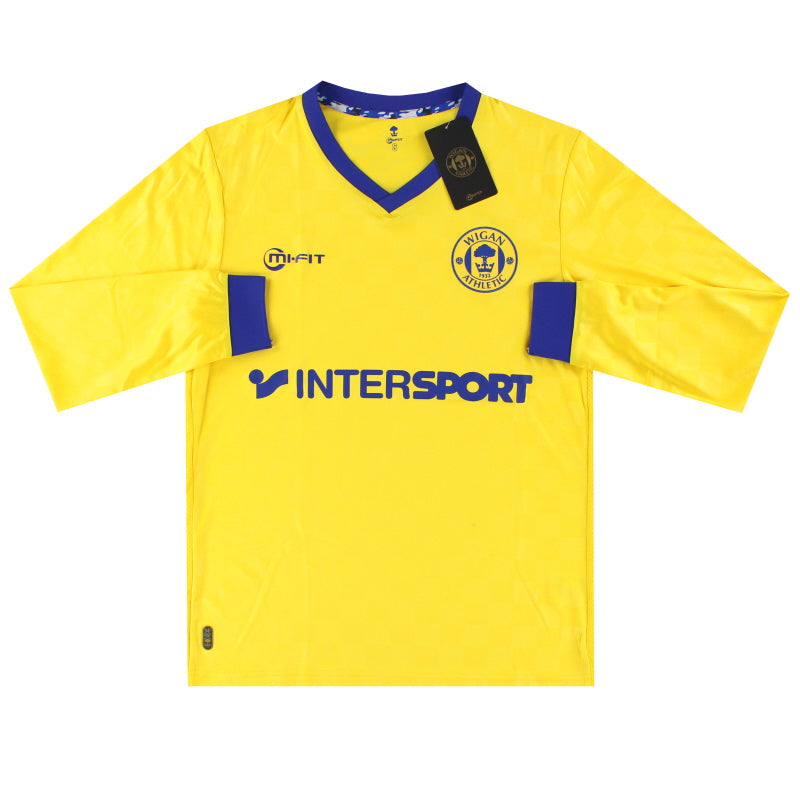 Camiseta de visitante de Wigan 2014-15, manga larga *con etiquetas*