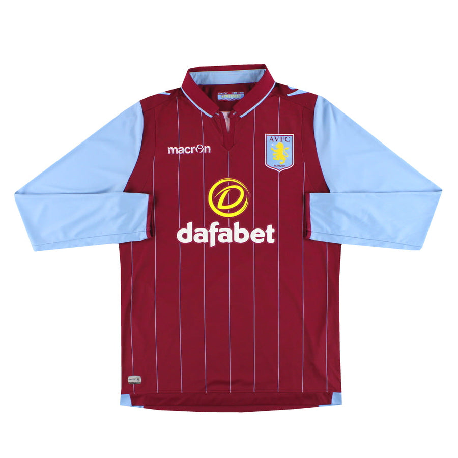 Camiseta Macron Local Aston Villa 2014-15 Manga Larga *Impecable*