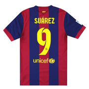 2014-15 Camiseta de local del Barcelona Suárez #9 Talla S