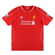 Camiseta Warrior local del Liverpool 2014-15 *Impecable* XXL