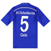 2014-16 Schalke adidas Home Shirt Geis #5 S