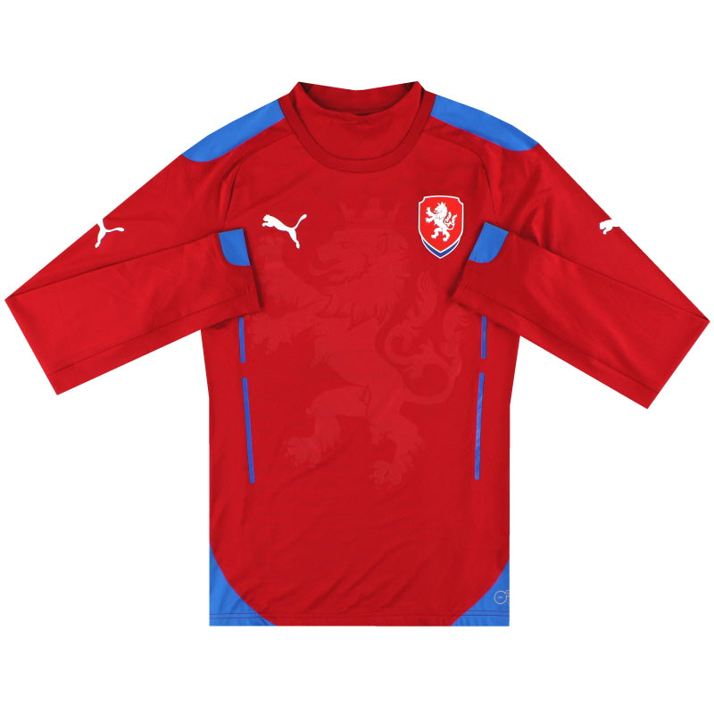 2014 República Checa Puma Camiseta de Local de Muestra Auténtica Manga Larga *Como Nueva* L