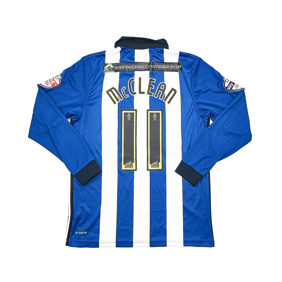 2014/15 Wigan Mclean #11 *Preparada para partido* Camiseta de local de manga larga (M) Ajuste de jugador