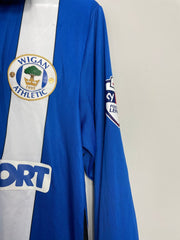 2014/15 Wigan Mclean #11 *Preparada para partido* Camiseta de local de manga larga (M) Ajuste de jugador